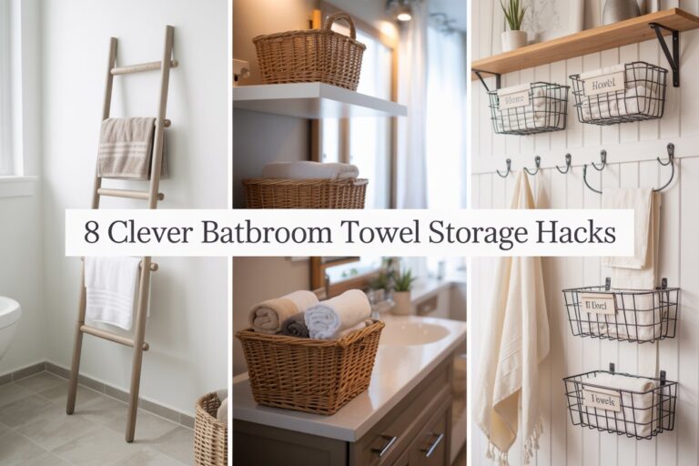 8 Clever Bathroom Towel Storage Hacks