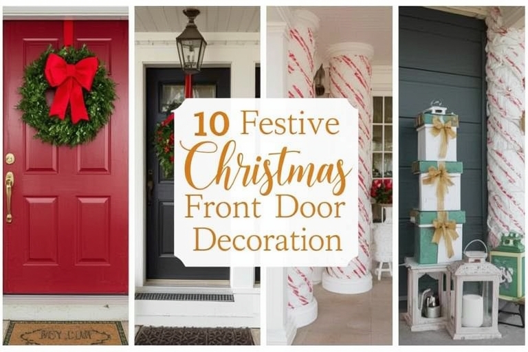 10 festive Christmas front door decor ideas!
