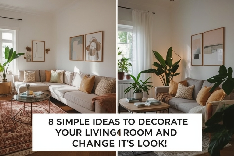 8 Simple Ideas to Decorate Your Living Room and Change Its Look!