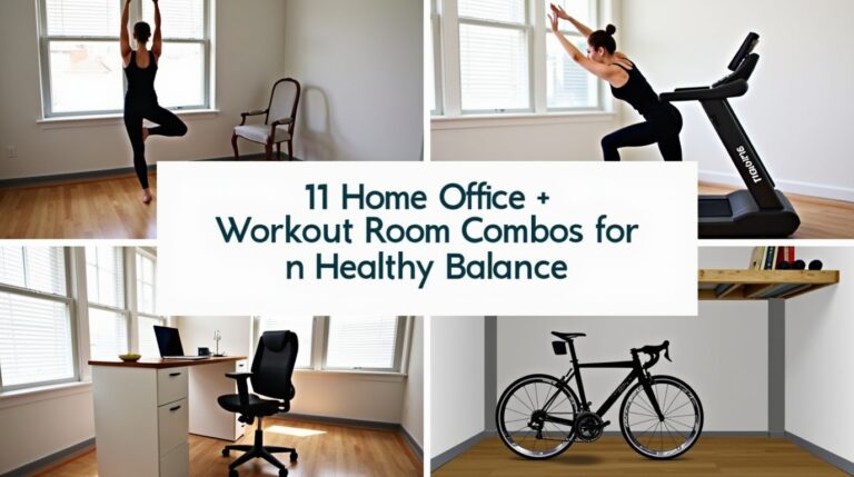 11 Home Office + Workout Room Combos for Healthy Balance