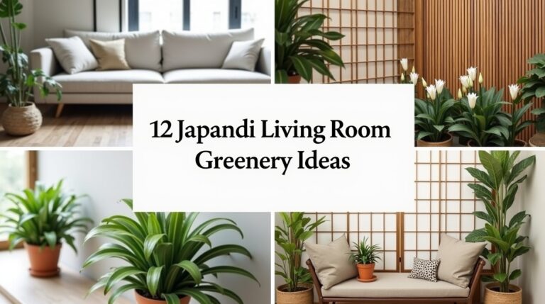 12 japandi-living-room-greenery-ideas