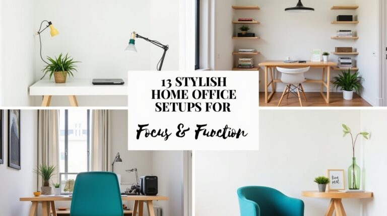 13 Stylish Home Office Setups for Focus & Function