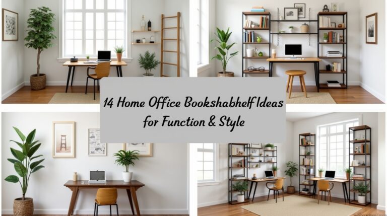 14 Home Office Bookshelf Ideas for Function & Style