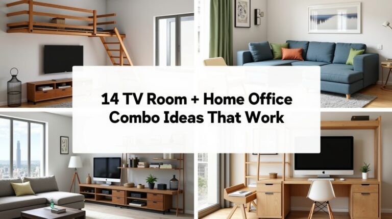 14 TV Room + Home Office Combo Ideas That Work
