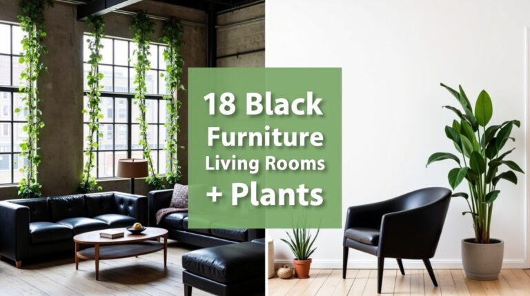 Black Furniture Living Rooms + Plants