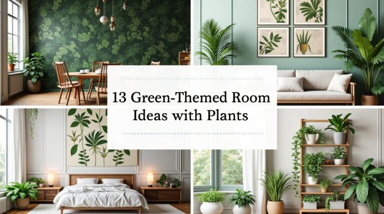 13 Green-Themed Room Ideas with Plants