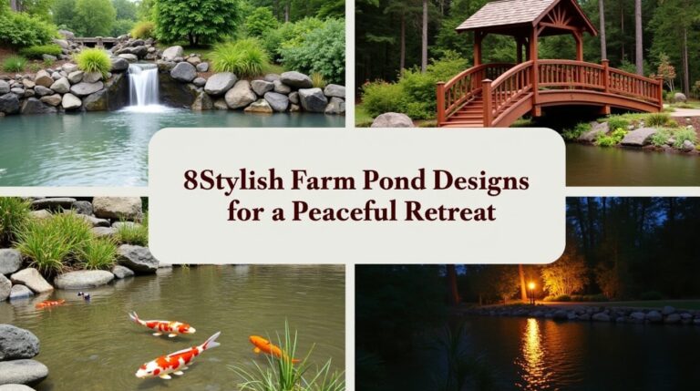 Stylish Farm Pond Designs for Peaceful Retreat